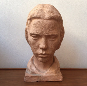 Skulptur Byst Kvinna i Keramik