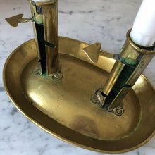 Load image into Gallery viewer, Stor Ljusplåt / Ljusstake 1700-tal, Mässing
