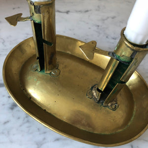 Stor Ljusplåt / Ljusstake 1700-tal, Mässing