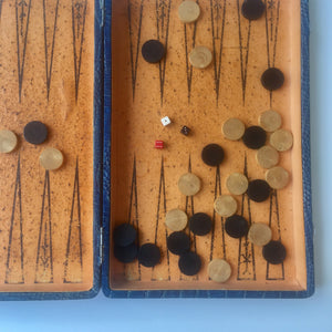 Vintage Backgammon i Skinn