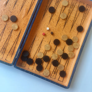 Vintage Backgammon i Skinn