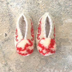 Grekiska Pom Pom Tofflor - Stl: 18/19