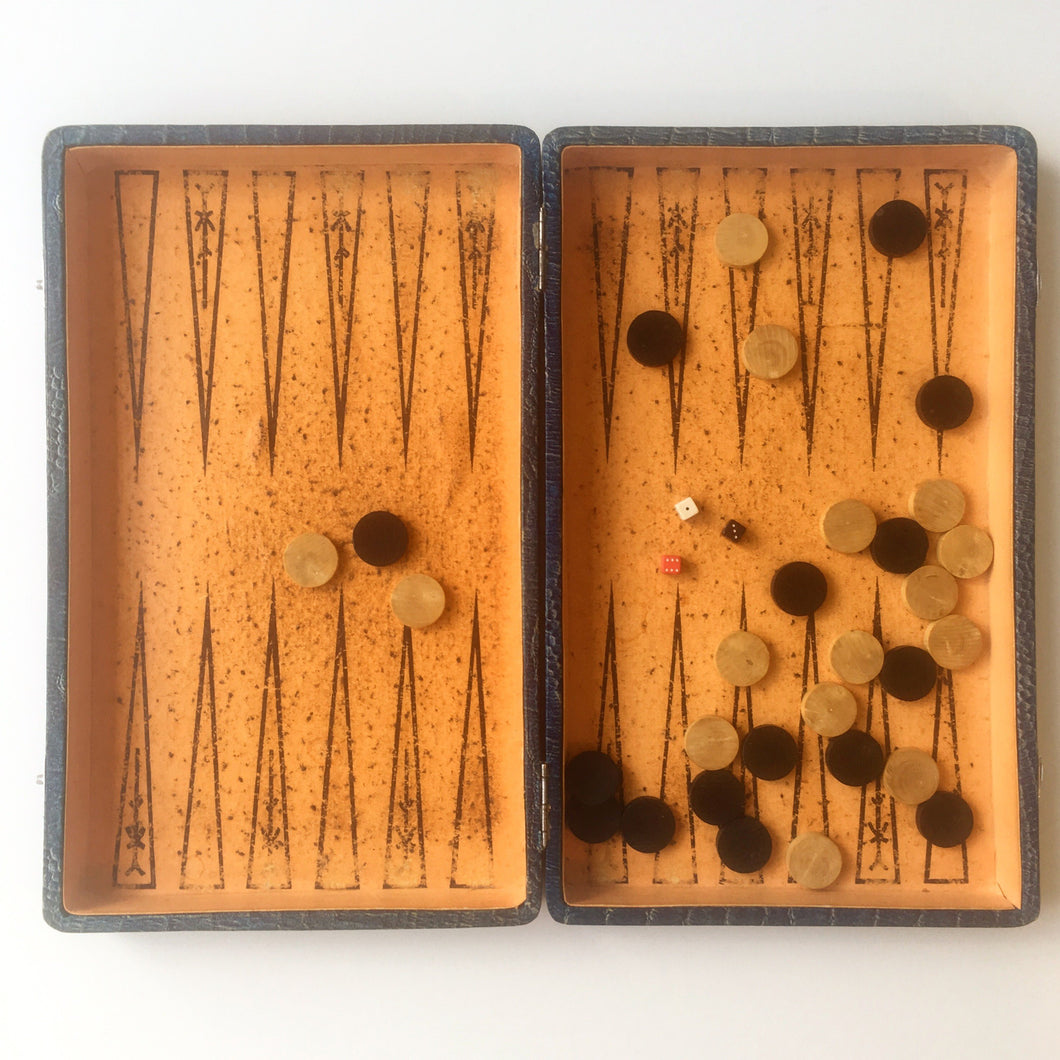 Vintage Backgammon i Skinn