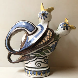 Grekisk Antik Fågelvas / Skulptur i Keramik