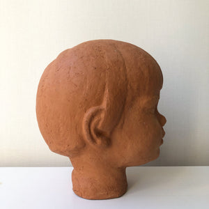 Skulptur Byst Flicka i Keramik