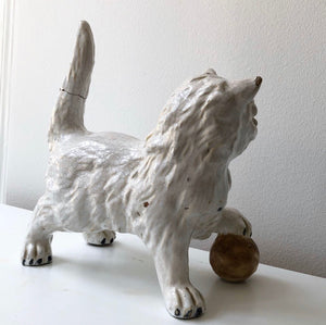 Fransk Jättekatt Skulptur från Normandy / Bavent 20-tal