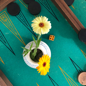Franskt Vintage Jätte Backgammon / Schack