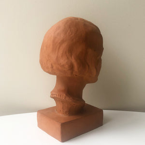 Skulptur Byst kvinna i Keramik