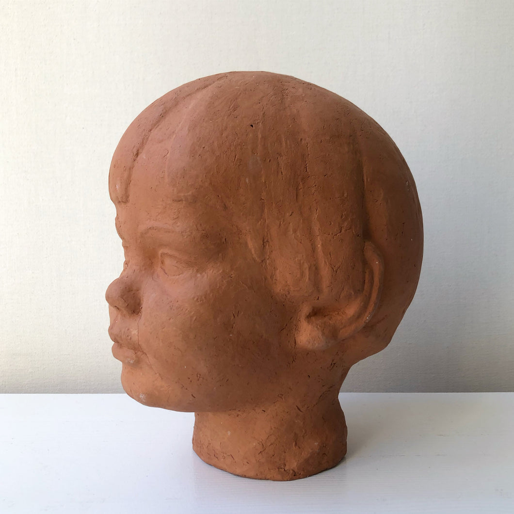 Skulptur Byst Flicka i Keramik