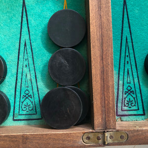 Franskt Vintage Jätte Backgammon / Schack