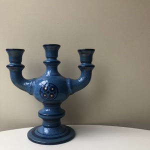 Blå Ljusstake i keramik