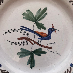 Franskt Keramikfat med fågel